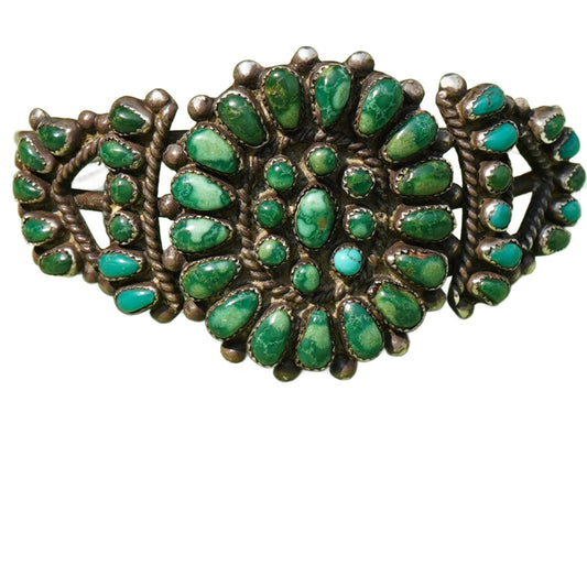 Vintage Green Turquoise Bracelet
