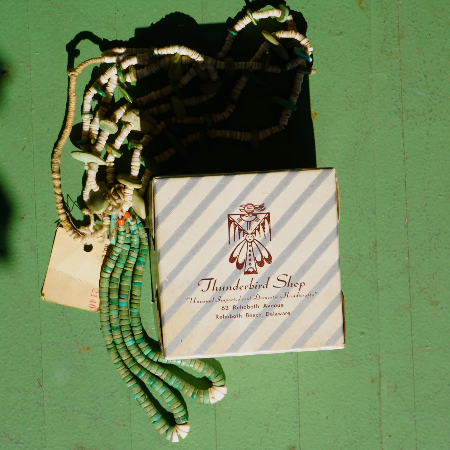 Kewa Pueblo Turquoise Tab & Jacla Necklace With BIA Pawn Provenance