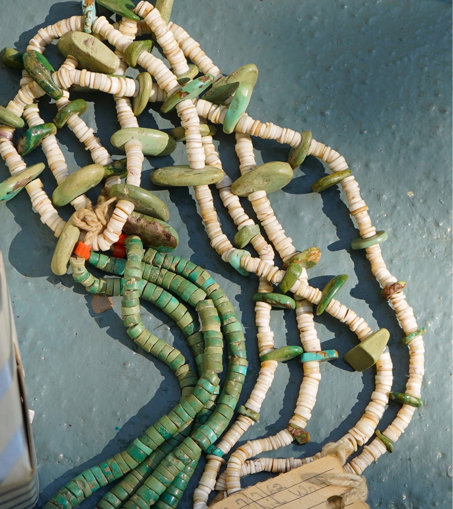 Kewa Pueblo Turquoise Tab & Jacla Necklace With BIA Pawn Provenance