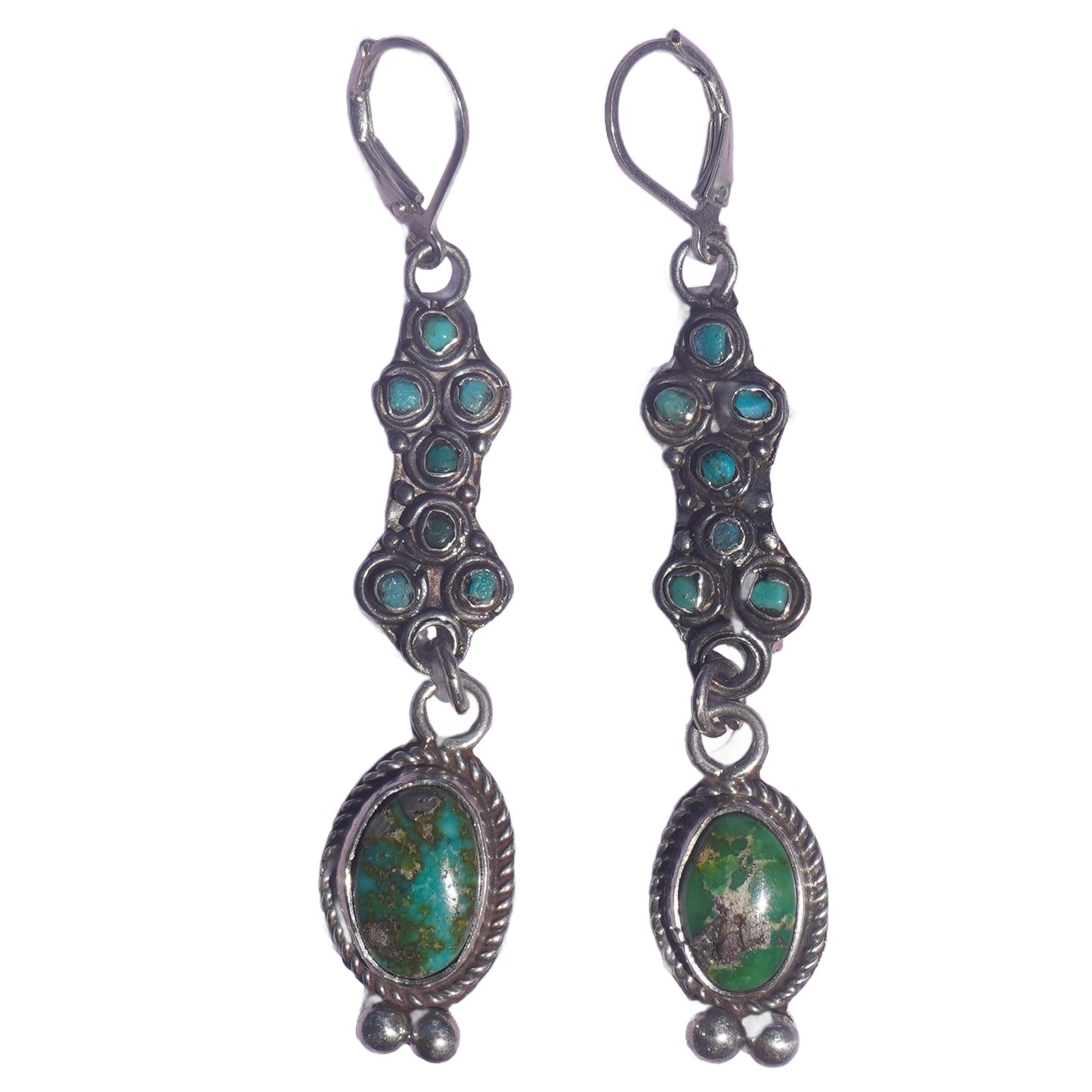 Old Turquoise Watch Band Earrings