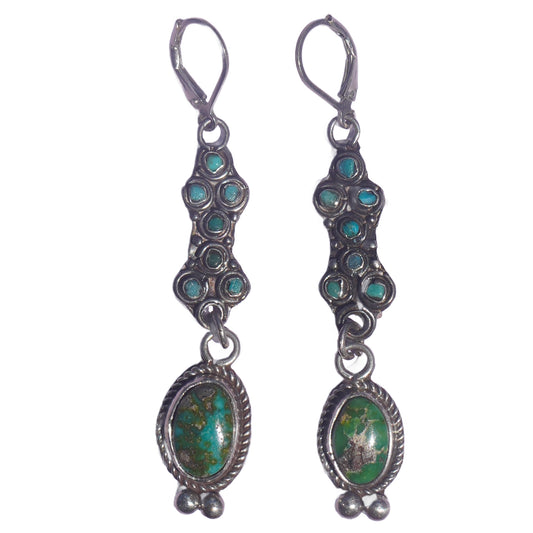 Old Turquoise Watch Band Earrings
