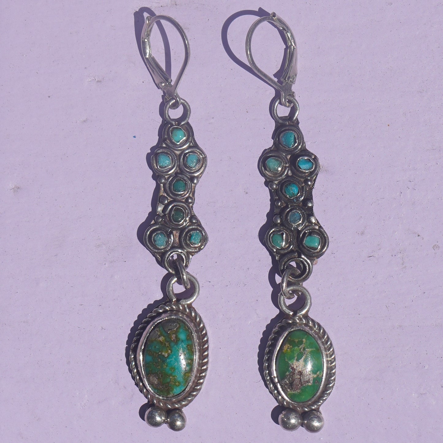 Old Turquoise Watch Band Earrings