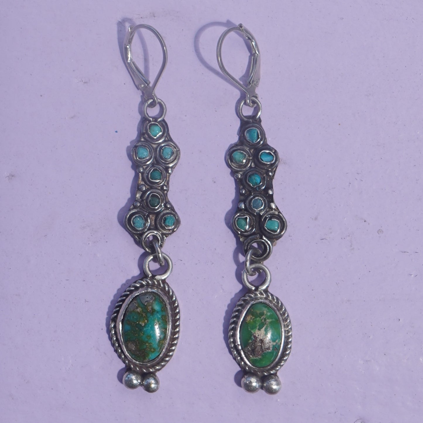 Old Turquoise Watch Band Earrings