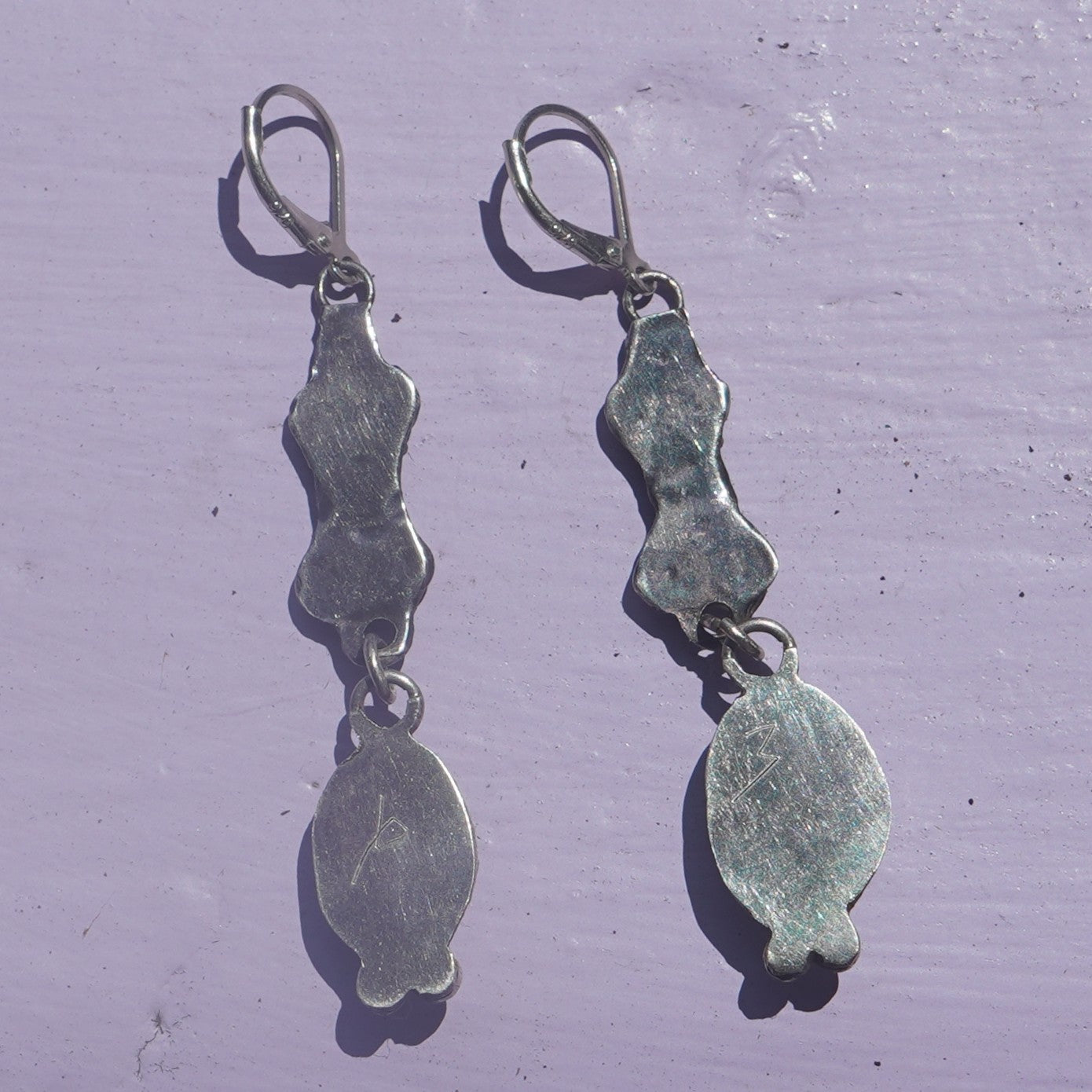 Old Turquoise Watch Band Earrings