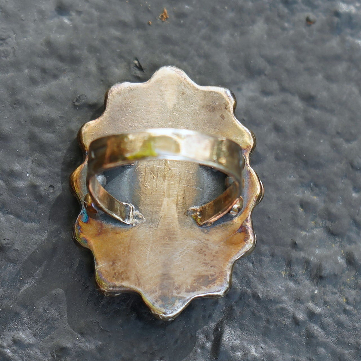 Vintage Green Cerrillos Turquoise Satellite Ring Sterling