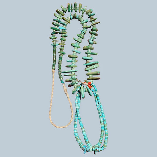 Green Turquoise Tab Necklace With Jacla