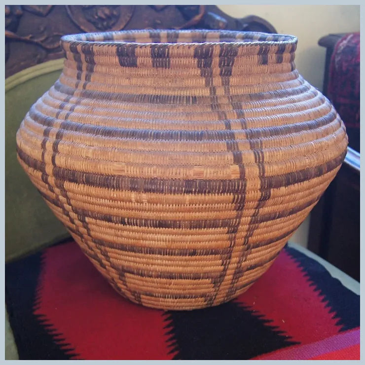 Huge Early Pima Olla Basket