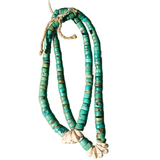 Old Turquoise Jacla With Shell Corn