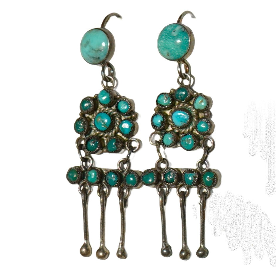 Vintage Zuni Turquoise Earrings