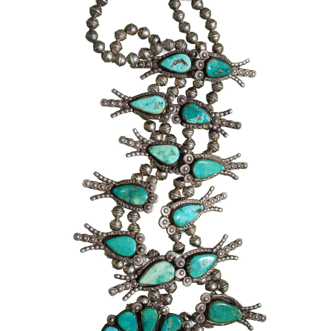 Vintage Zuni Turquoise Squash Blossom Necklace – Gallery Zono