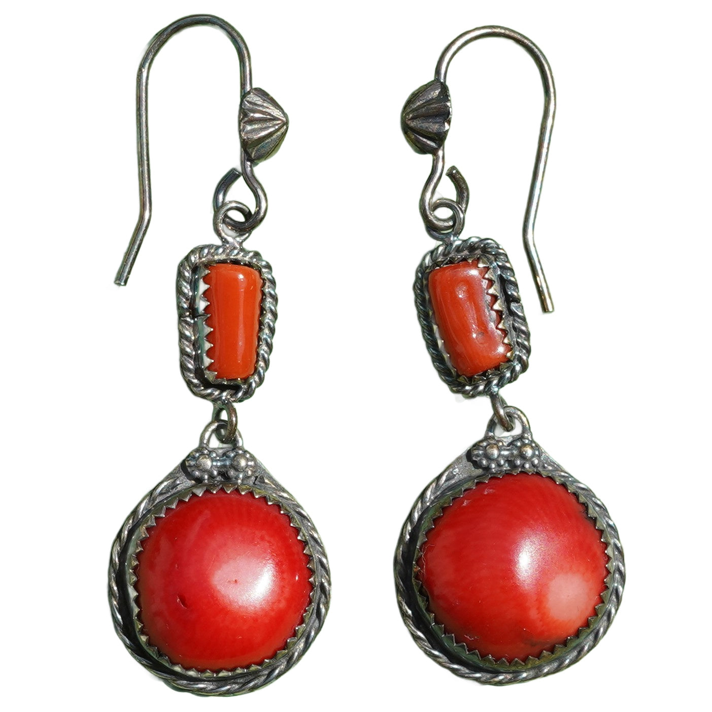 Vintage Navajo Natural Coral Earrings