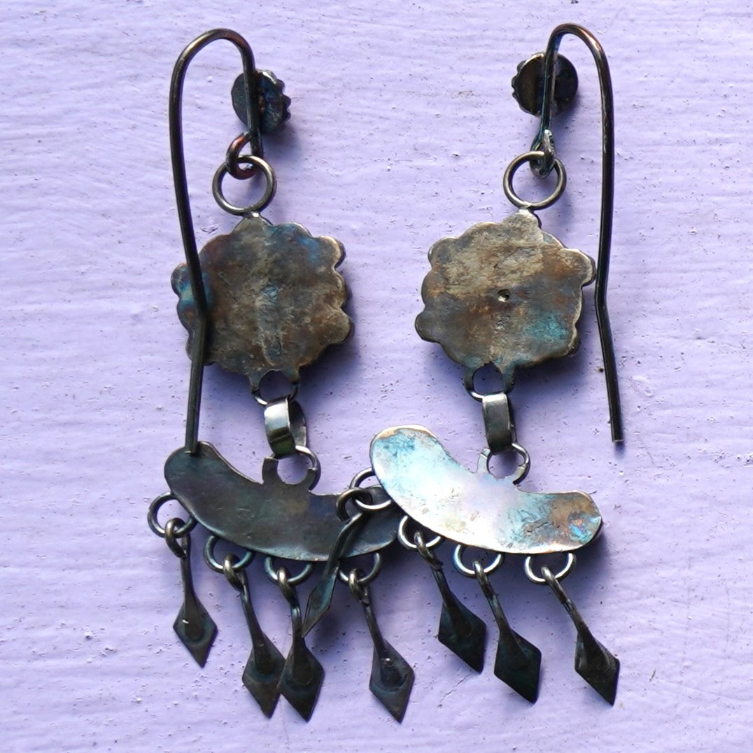 1930's Vintage Cerrillos Turquoise Earrings